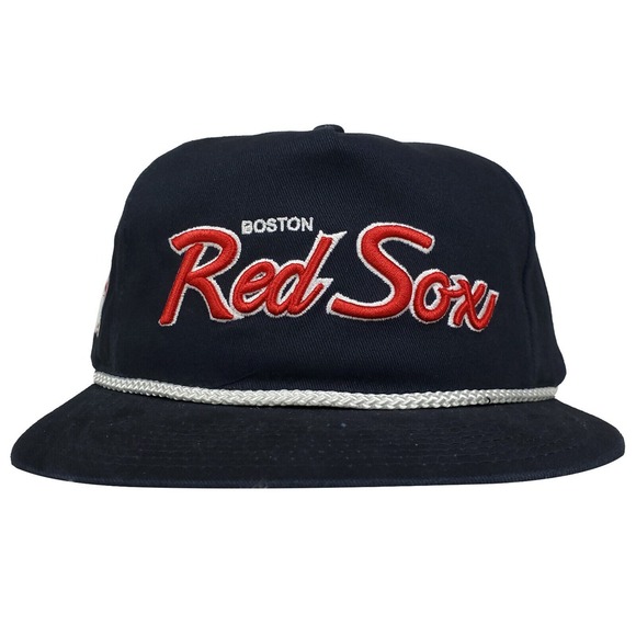 Boston Red Sox Mitchell & Ness MLB Slouch Snapback Hat Cap 3D Logo‎ Navy NWT - Picture 1 of 8